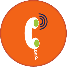 Orange phone icon